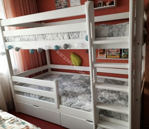 Авалон двухъярусная кровать  с прямой лестницей