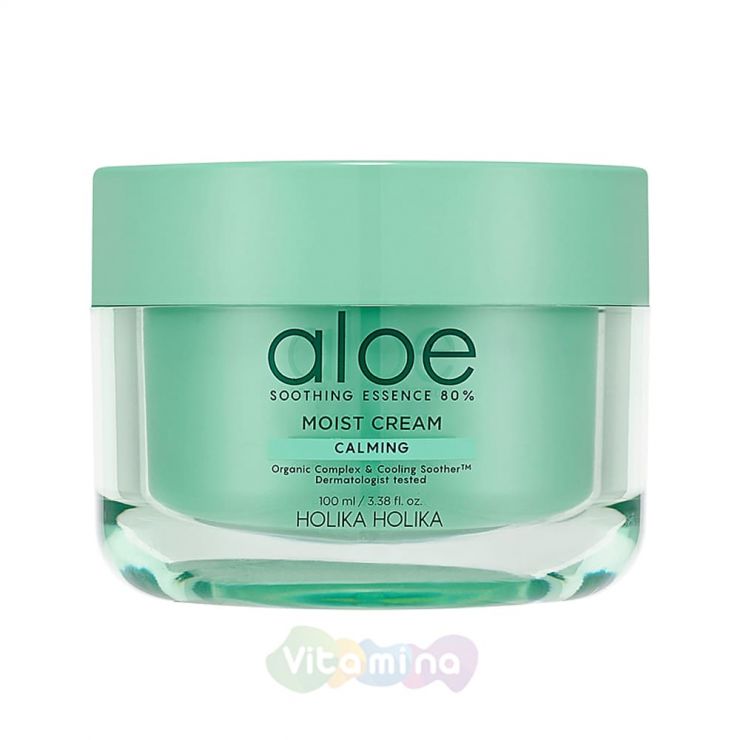 Holika Holika Успокаивающий увлажняющий крем с алоэ вера Aloe Soothing Essence 80% Moist Cream Calming