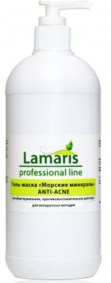 Гель-маска "Морские минералы" с маслом чайного дерева для лица Anti-Acne, 500 мл. Lamaris