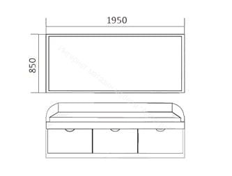 Кровать "Фант-8" с 3 -мя ящиками ЛДСП