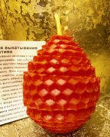 Красная Свеча-яйцо для выкатывания и отжига негатива