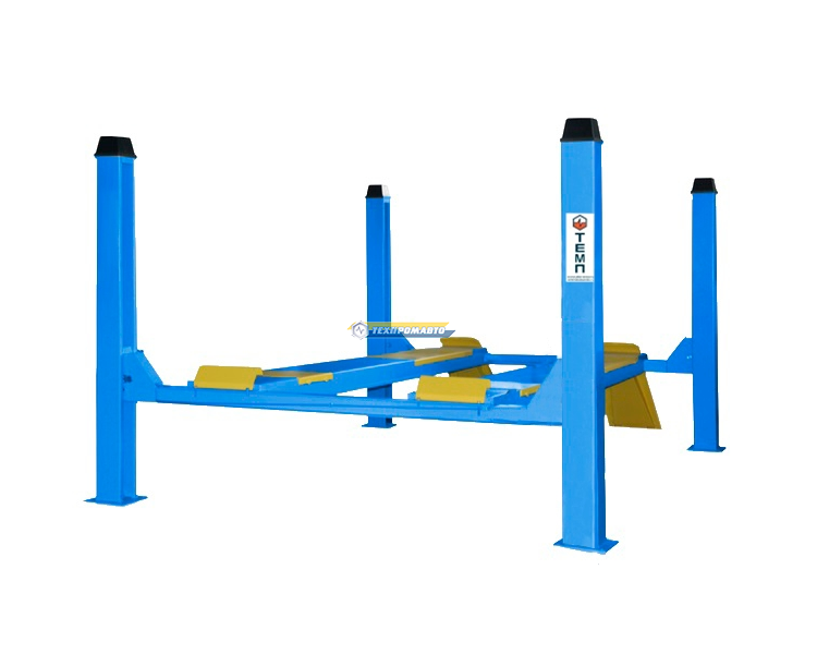 Подъемник 4-х стоечный под сход-развал 5500 кг, синий TFL5000-3D380