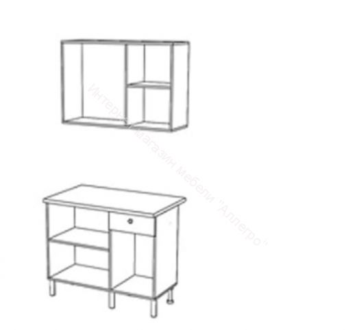 Кухонный гарнитур "Point" 1000 Дуб феррара