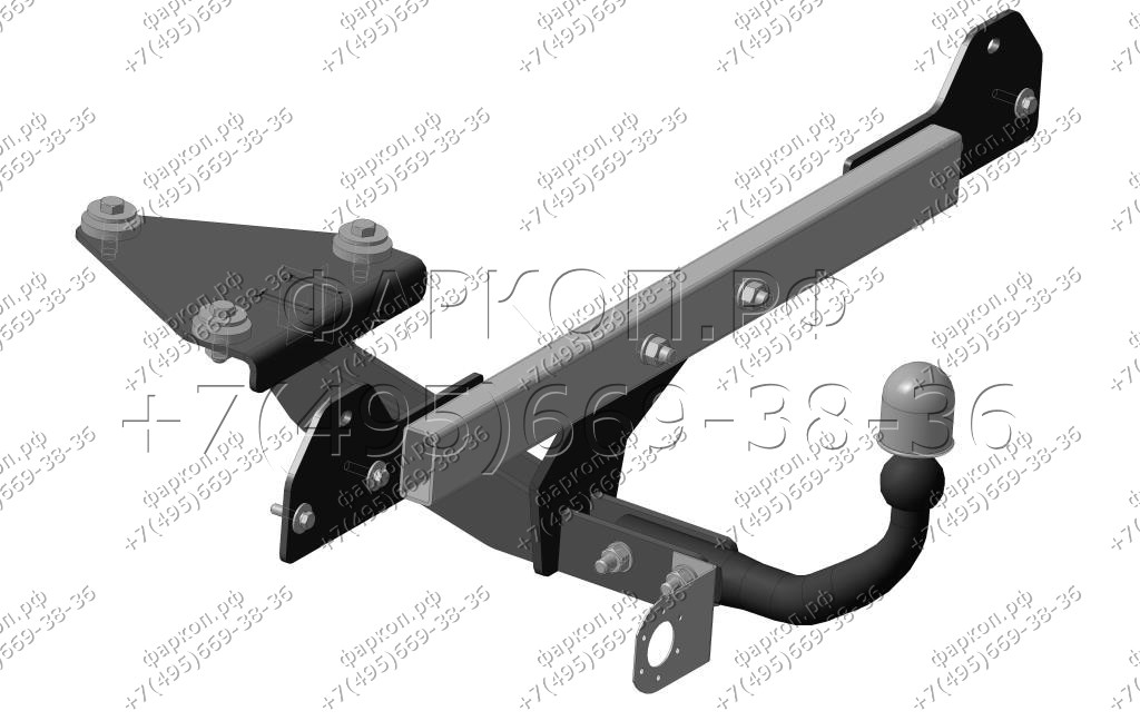 Фаркоп на Chery Tiggo 2 2017-2019 без выреза в бампере. Тип шара: A. Нагрузки: 1200/75 кг (без электрики в комплекте)