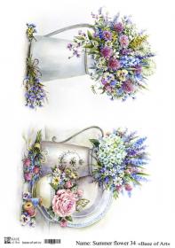 Декупажная карта Base of art, 20*30 см, Summer flower 34