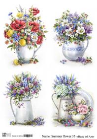 Декупажная карта Base of art, 20*30 см, Summer flower 35