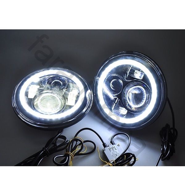 Штатные светодиодные фары Нива УАЗ (черные)