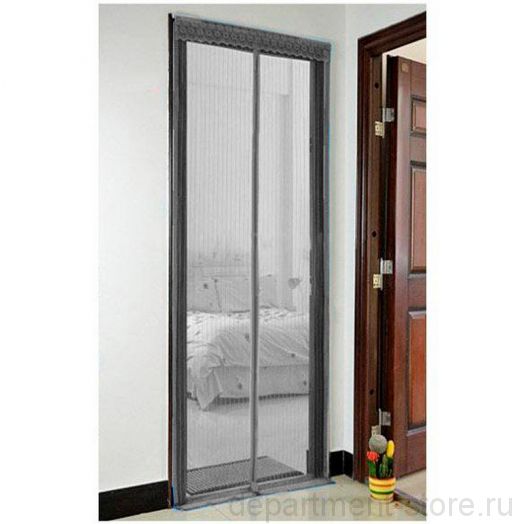 Москитная сетка на дверной проём с магнитами, цвет Серый