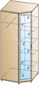 Шкаф ШК-2812 для одежды и белья угловой Мелисса