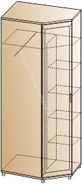 Шкаф ШК-2817 для одежды и белья угловой Мелисса