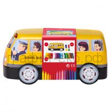 Фломастеры 33цв.Faber-Castell Connector School Bus +10 клипов д/соединения 155532