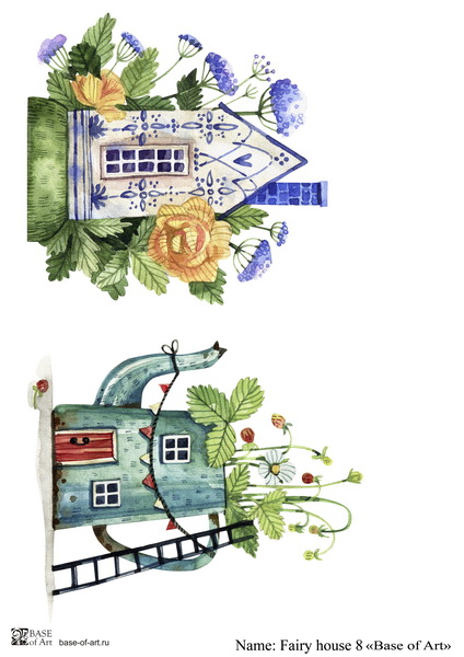 Декупажная карта Base of art, 20*30 см, Fairy house 8