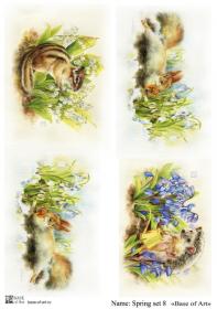 Декупажная карта Base of art, 20*30 см, Spring set 8