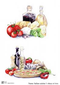 Декупажная карта Base of art, 20*30 см, Italian cuisine 1