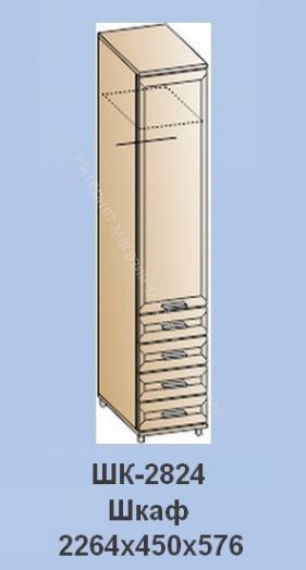 Шкаф ШК-2824 для одежды и белья Мелисса