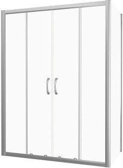 Душевой уголок BAS LATTE WTW-TD+SP-C-WE 150x100, прозрачное стекло