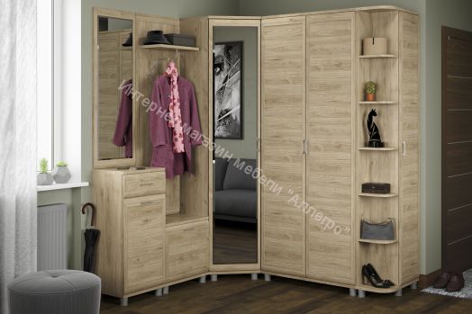 Шкаф ШК-2811 для одежды и белья угловой Мелисса