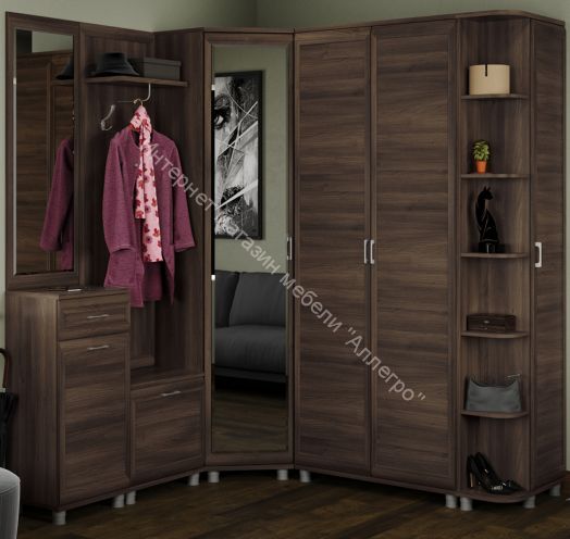 Шкаф ШК-2813 для одежды и белья угловой Мелисса