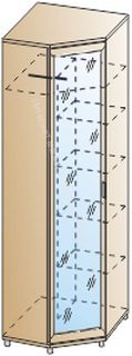 Шкаф ШК-2814 для одежды и белья угловой Мелисса