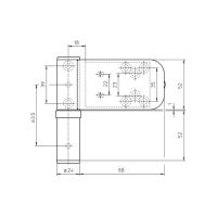 Петля SIMONSWERK Siku 3D K 3035. схема