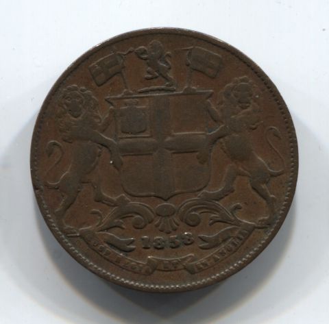 1/4 анны 1858  Британская Индия