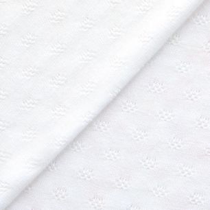 Трикотаж кулирка ажурная белая 50*30 см.