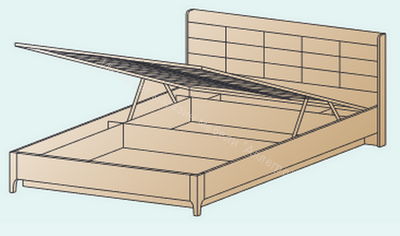 Кровать КР-1071 (1,2х2,0) с П/Мех. и мягким изголовьем Мелисса