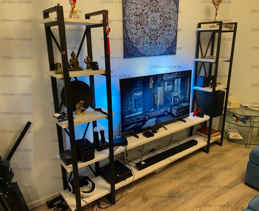 Стеллаж Лофт 200х182-4 (208х34х182)