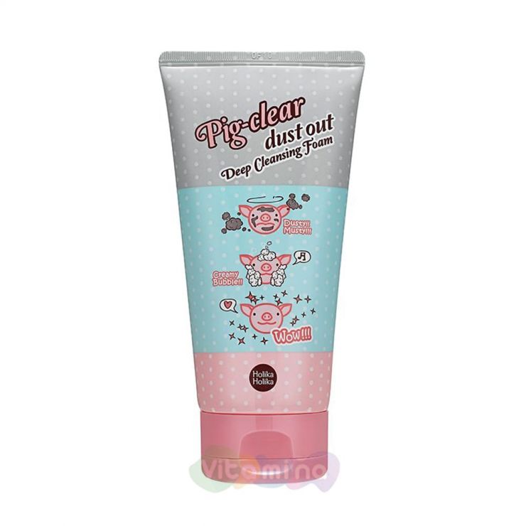 Holika Holika Очищающая пенка для лица с коллагеном Pig-Clear Dust Out Deep Cleansing Foam
