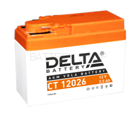 2,6Ah Delta 12V CT 12026 AGM с эл. (003 903 V, YTR4A-BS)