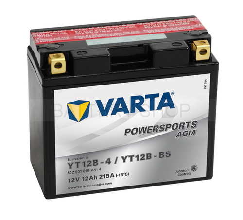 Мото аккумулятор VARTA (512901019) 12Ah 215A YT12B-BS POWERSPORTS AGM moto Мото аккумулятор VARTA (512901019) 12Ah 215A YT12B-BS POWERSPORTS AGM moto
