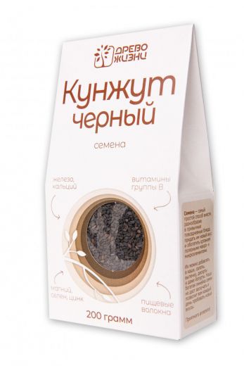 Древо жизни - СЕМЕНА КУНЖУТА ЧЁРНОГО 200гр
