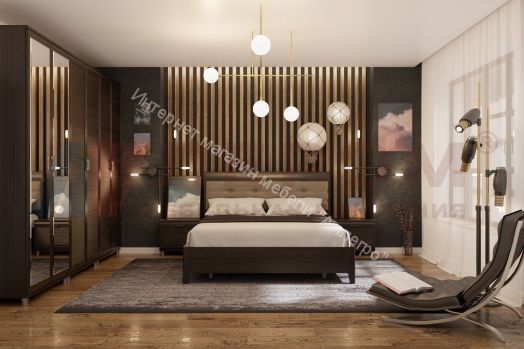 Кровать КР-1864 (1,8х2,0) с П/Мех и жестким изголовьем Мелисса