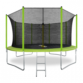 Батут Arland 14FT с внутренней страховочной сеткой и лестницей (Light green)