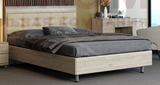 Кровать КР-2853 (1,6х2,0) с мягким изголовьем Мелисса