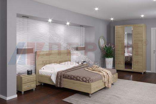 Кровать КР-2801 (1,2х2,0) с жестким изголовьем Мелисса