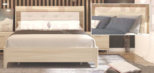 Кровать КР-2861  (1,2х2,0) с  жестким изголовьем Мелисса