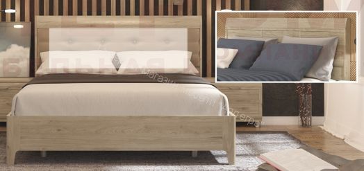 Кровать КР-2861  (1,2х2,0) с  жестким изголовьем Мелисса