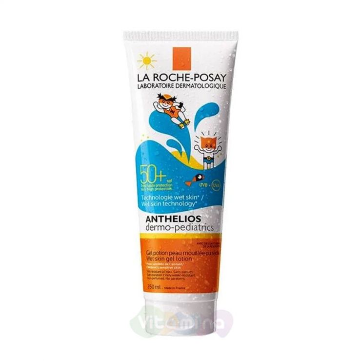 La Roche-Posay Anthelios Wet Skin гель для лица и тела для детей SPF50+, 250мл.