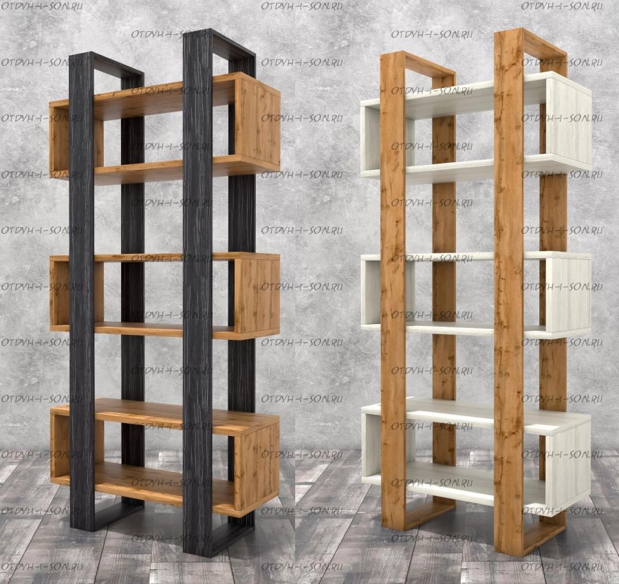 Стеллаж Лофт 90х190 v2 (90х35х190)