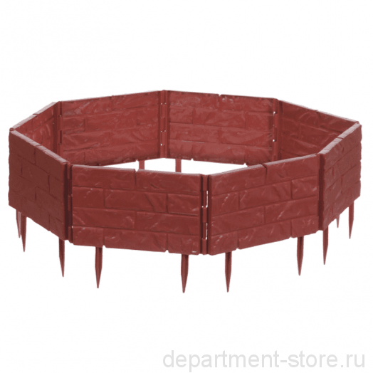 Бордюр для клумб Дикий камень, 15 х 310 см, 10 секций