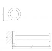 Держатель для туалетной бумаги Decor Walther BA ERH 05303 схема 2