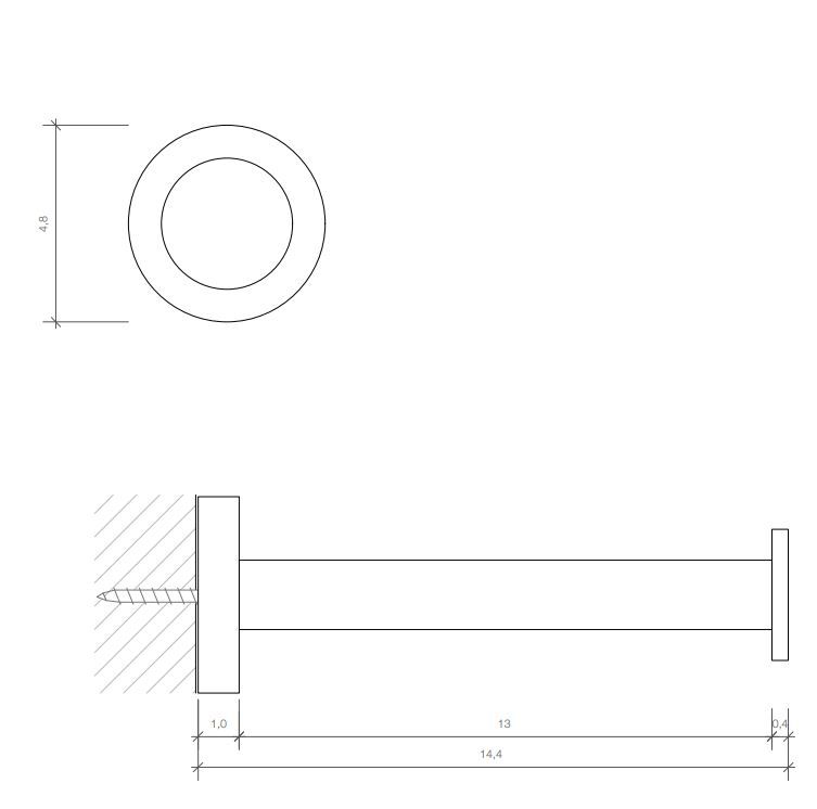 Держатель для туалетной бумаги Decor Walther BA ERH 05303 схема 2