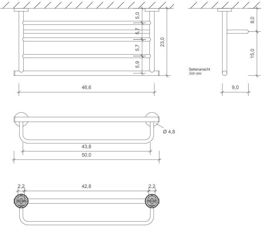 Полотенцедержатель Decor Walther BA KHT 05318 схема 2