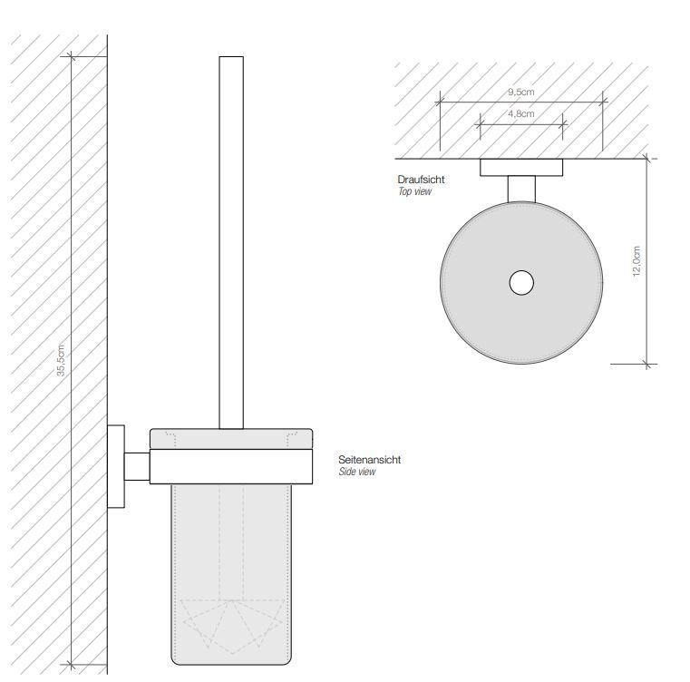 Щётка для унитаза Decor Walther BA WBG 05310 схема 2