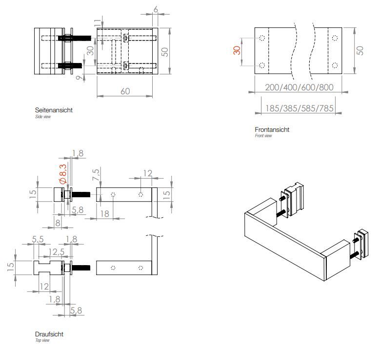 Поручень Decor Walther BK DTG 05943 схема 1