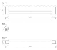 Держатель для полотенца Decor Walther BQ HTE 05701/40 схема 1