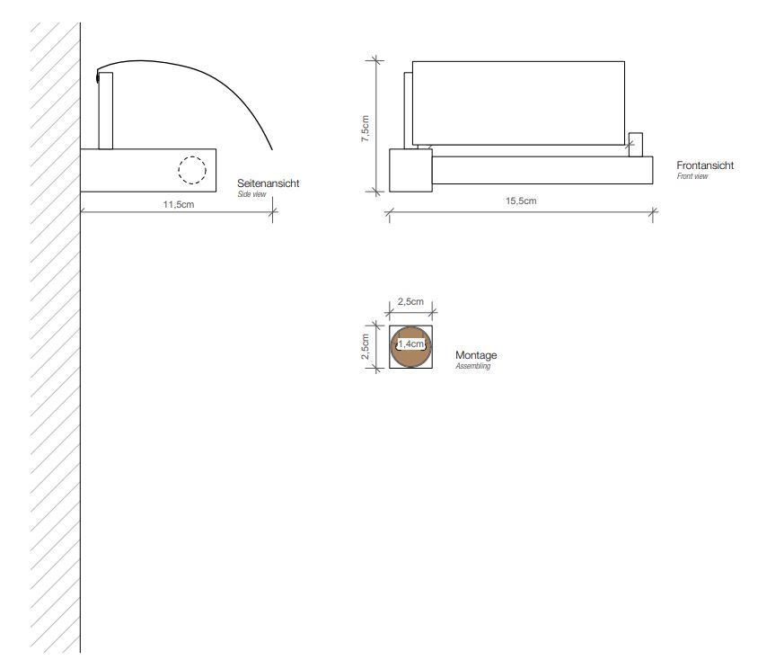 Держатель для туалетной бумаги Decor Walther BQ TPH 05712 схема 1