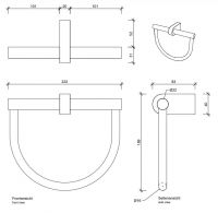 Держатель полотенец Decor Walther Century HTR 05853 схема 5