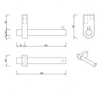 Держатель для туалетной бумаги Decor Walther Century TPH 05854 схема 5